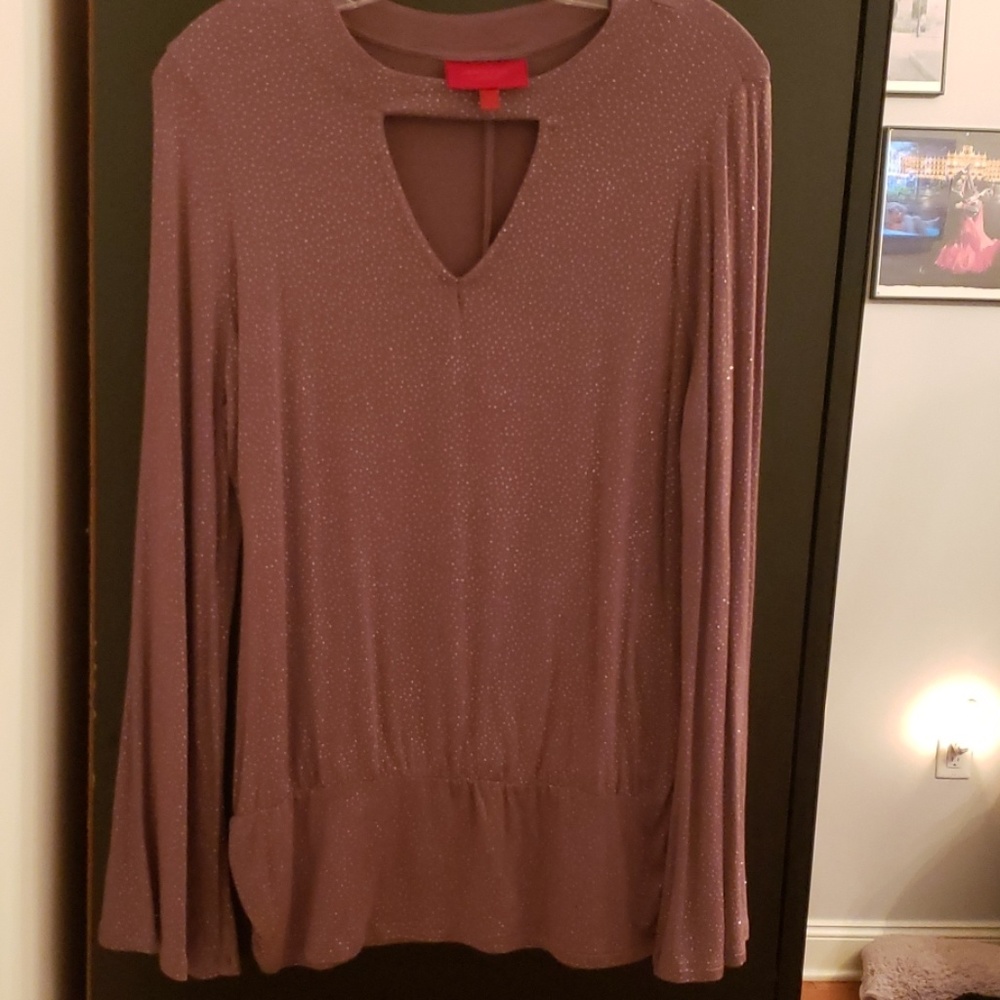JENNIFER LOPEZ Sparkly long sleeve top
